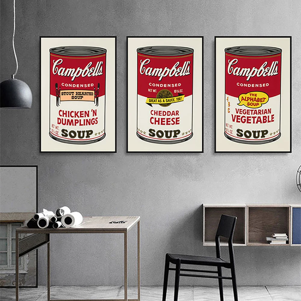 Andy Warhol Campbell Canned Soup Canvas Print - mdrnized.com